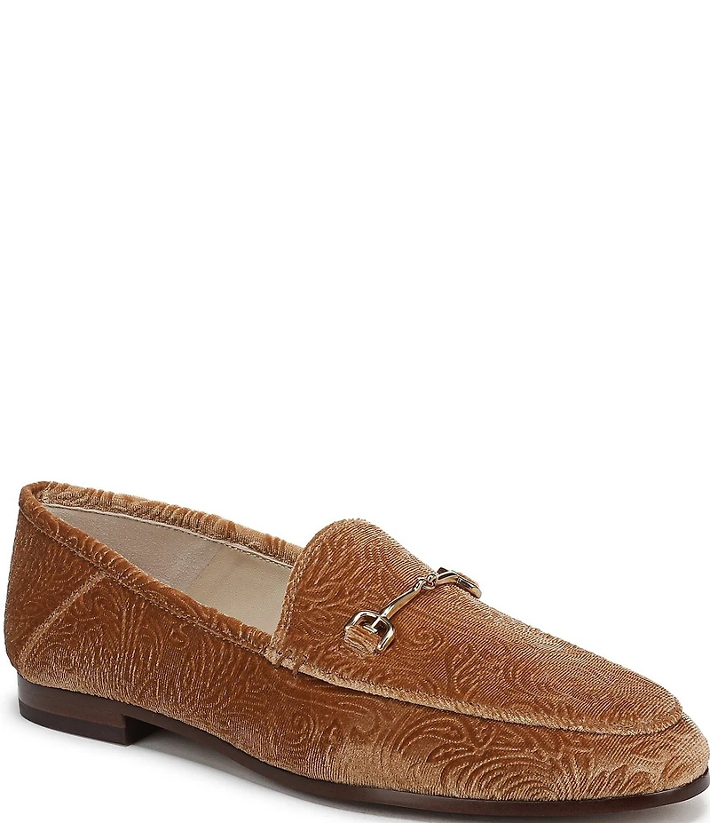 Sam Edelman Loraine Jacquard Velvet Fabric Bit Buckle Loafers