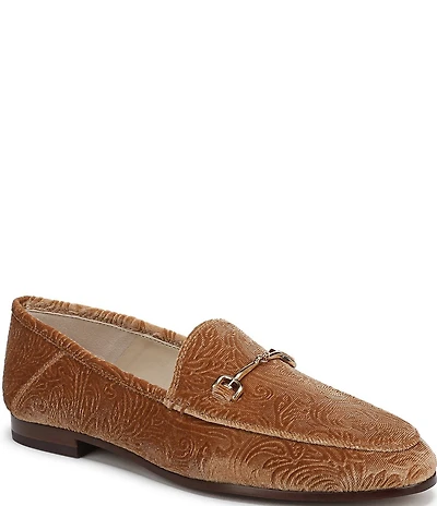 Sam Edelman Loraine Jacquard Velvet Fabric Bit Buckle Loafers