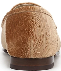 Sam Edelman Loraine Jacquard Velvet Fabric Bit Buckle Loafers