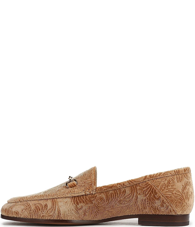 Sam Edelman Loraine Jacquard Velvet Fabric Bit Buckle Loafers