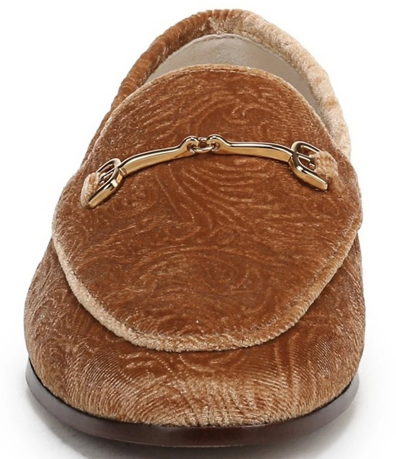 Sam Edelman Loraine Jacquard Velvet Fabric Bit Buckle Loafers