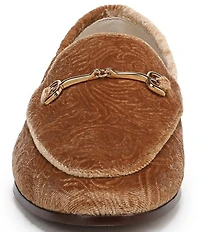 Sam Edelman Loraine Jacquard Velvet Fabric Bit Buckle Loafers