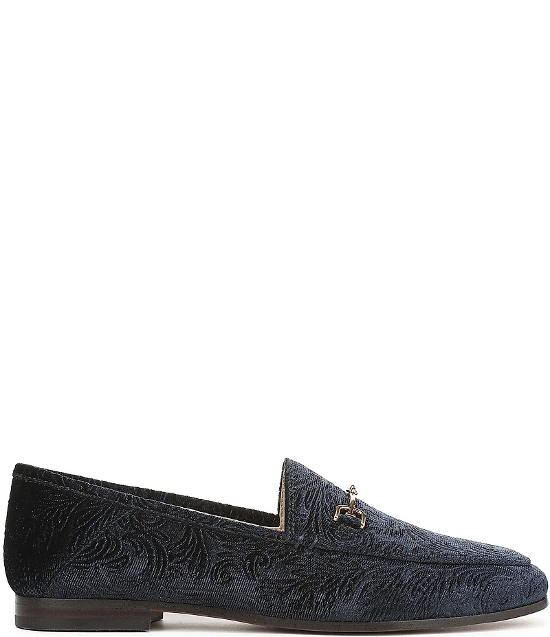 Sam Edelman Loraine Jacquard Velvet Fabric Bit Buckle Loafers