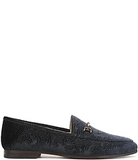 Sam Edelman Loraine Jacquard Velvet Fabric Bit Buckle Loafers