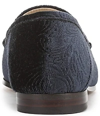 Sam Edelman Loraine Jacquard Velvet Fabric Bit Buckle Loafers