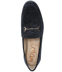 Sam Edelman Loraine Jacquard Velvet Fabric Bit Buckle Loafers