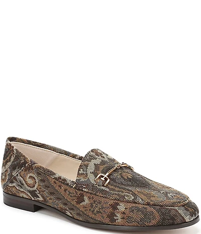 Sam Edelman Loraine Paisley Print Fabric Bit Buckle Loafers