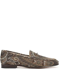 Sam Edelman Loraine Paisley Print Fabric Bit Buckle Loafers