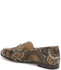 Sam Edelman Loraine Paisley Print Fabric Bit Buckle Loafers