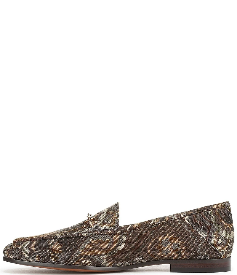 Sam Edelman Loraine Paisley Print Fabric Bit Buckle Loafers