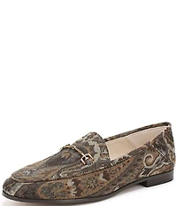 Sam Edelman Loraine Paisley Print Fabric Bit Buckle Loafers