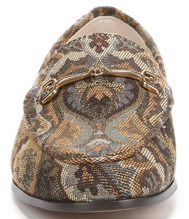 Sam Edelman Loraine Paisley Print Fabric Bit Buckle Loafers