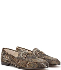 Sam Edelman Loraine Paisley Print Fabric Bit Buckle Loafers