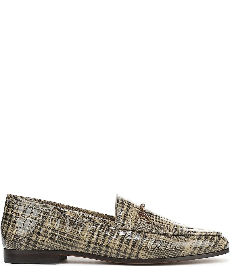 Sam Edelman Loraine Plaid Patent Leather Bit Buckle Loafers
