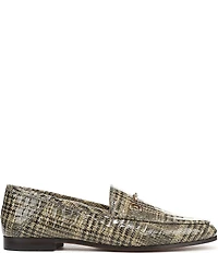 Sam Edelman Loraine Plaid Patent Leather Bit Buckle Loafers
