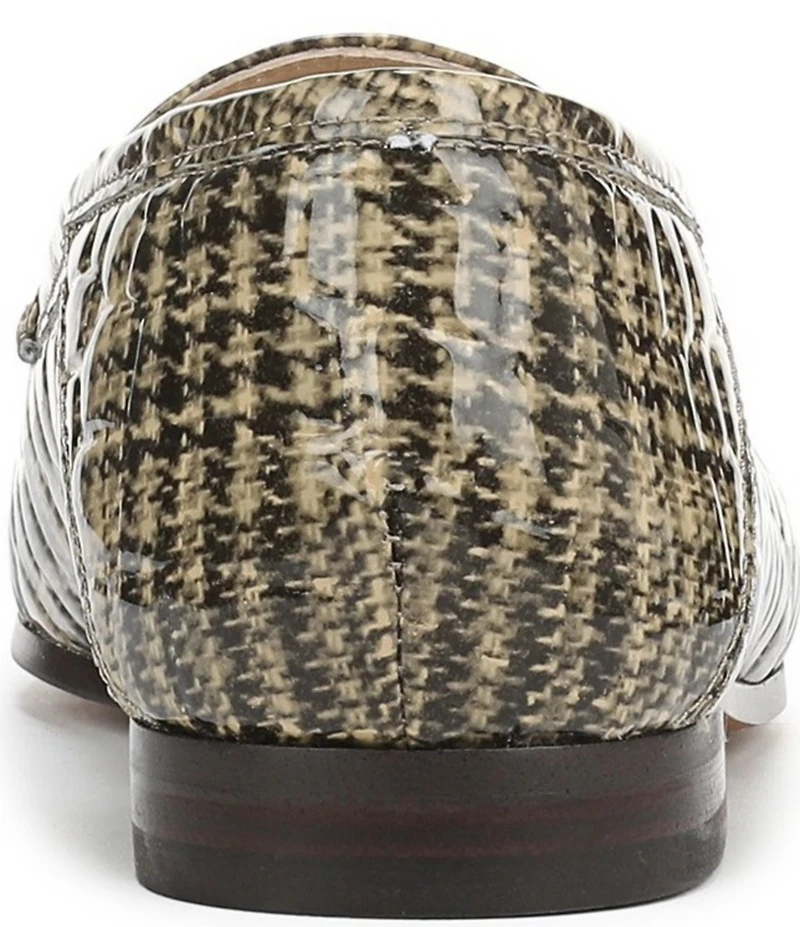 Sam Edelman Loraine Plaid Patent Leather Bit Buckle Loafers