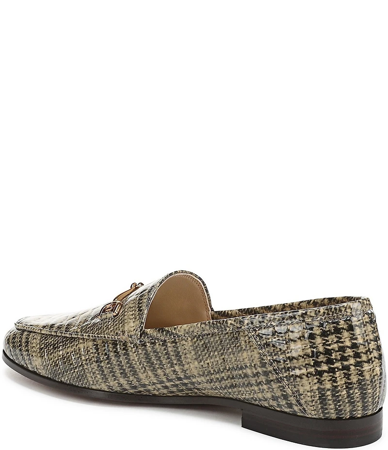 Sam Edelman Loraine Plaid Patent Leather Bit Buckle Loafers