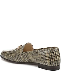 Sam Edelman Loraine Plaid Patent Leather Bit Buckle Loafers