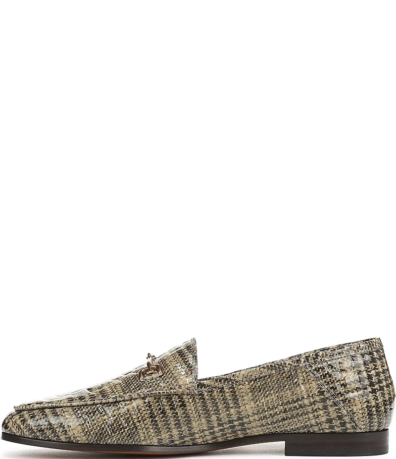 Sam Edelman Loraine Plaid Patent Leather Bit Buckle Loafers