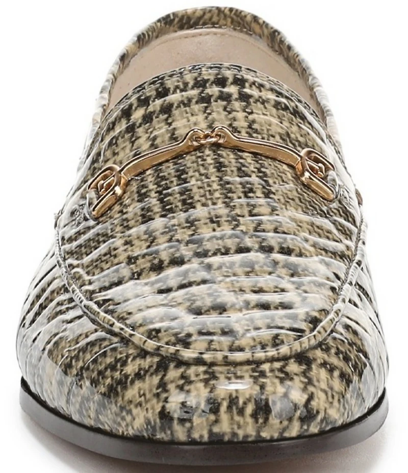 Sam Edelman Loraine Plaid Patent Leather Bit Buckle Loafers