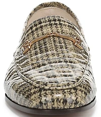 Sam Edelman Loraine Plaid Patent Leather Bit Buckle Loafers