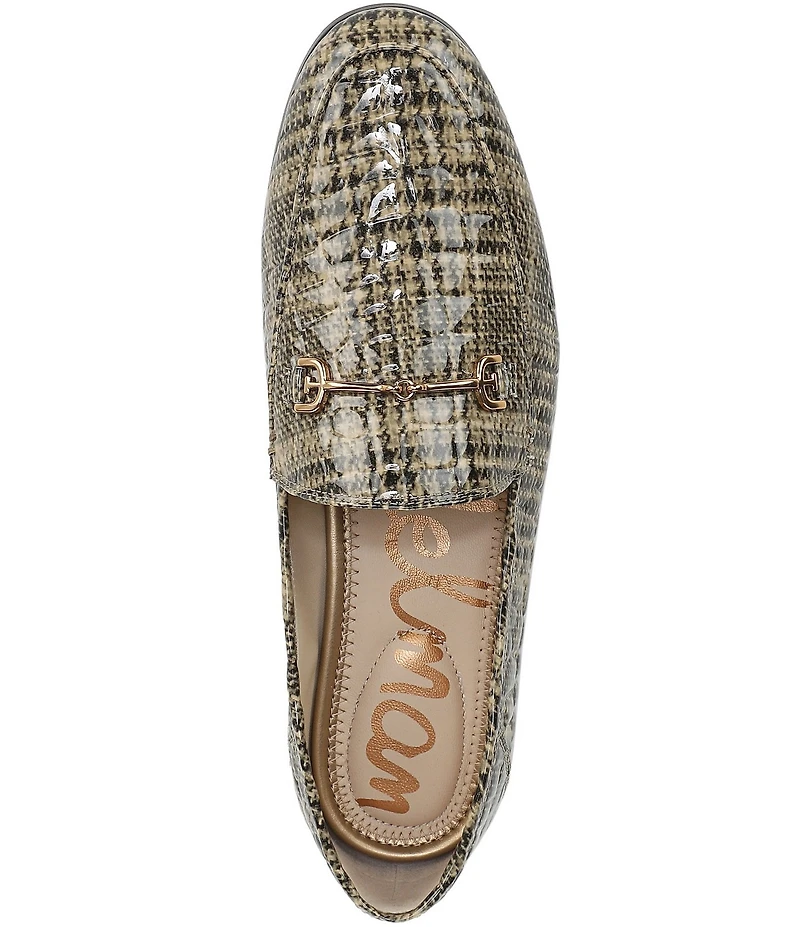Sam Edelman Loraine Plaid Patent Leather Bit Buckle Loafers