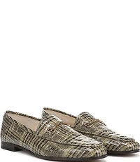 Sam Edelman Loraine Plaid Patent Leather Bit Buckle Loafers