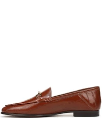Sam Edelman Loraine Polished Eel Print Leather Bit Buckle Loafers