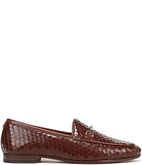 Sam Edelman Loraine Python Embossed Leather Bit Buckle Loafers