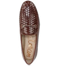 Sam Edelman Loraine Python Embossed Leather Bit Buckle Loafers