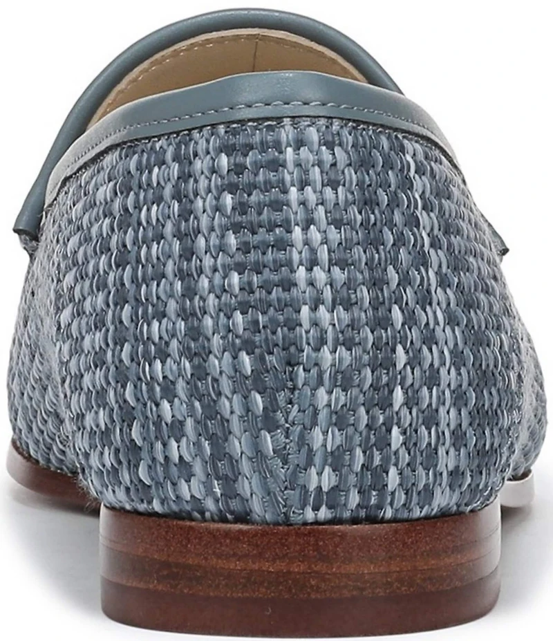 Sam Edelman Loraine Striped Raffia Bit Buckle Loafers