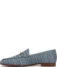 Sam Edelman Loraine Striped Raffia Bit Buckle Loafers