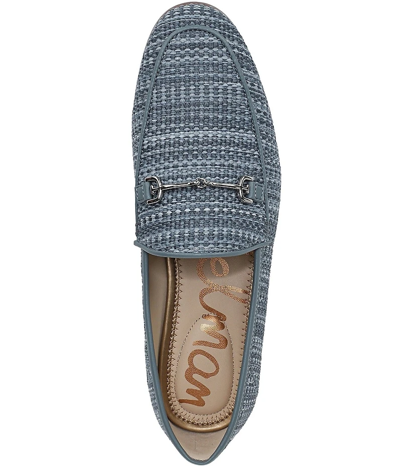 Sam Edelman Loraine Striped Raffia Bit Buckle Loafers