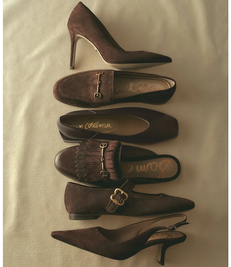 Sam Edelman Loraine Suede Bit Buckle Loafers