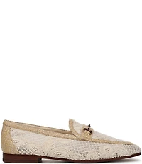 Sam Edelman Loraine Woven Floral Lace Bit Buckle Loafers