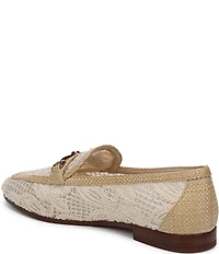 Sam Edelman Loraine Woven Floral Lace Bit Buckle Loafers