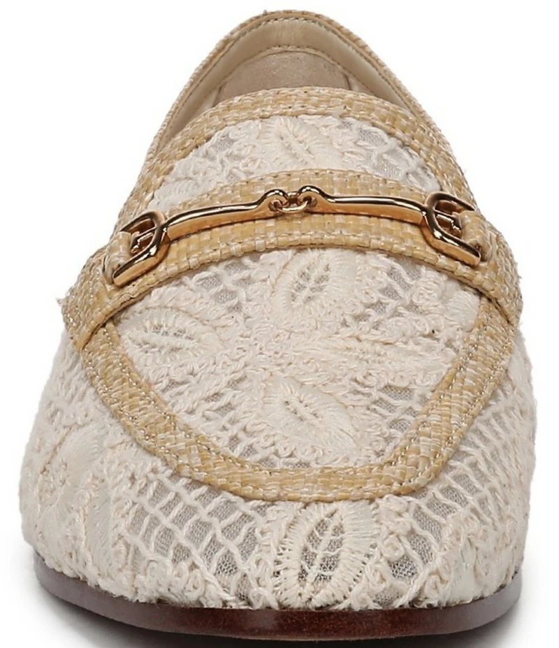 Sam Edelman Loraine Woven Floral Lace Bit Buckle Loafers