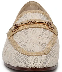 Sam Edelman Loraine Woven Floral Lace Bit Buckle Loafers