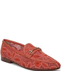 Sam Edelman Loraine Woven Floral Lace Bit Buckle Loafers
