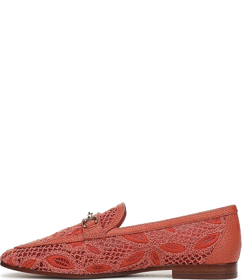 Sam Edelman Loraine Woven Floral Lace Bit Buckle Loafers