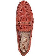 Sam Edelman Loraine Woven Floral Lace Bit Buckle Loafers
