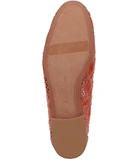 Sam Edelman Loraine Woven Floral Lace Bit Buckle Loafers