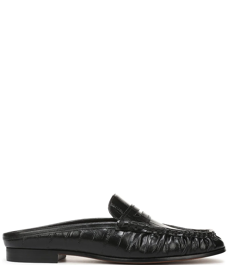 Sam Edelman Louella Eel Print Leather Penny Loafer Mules