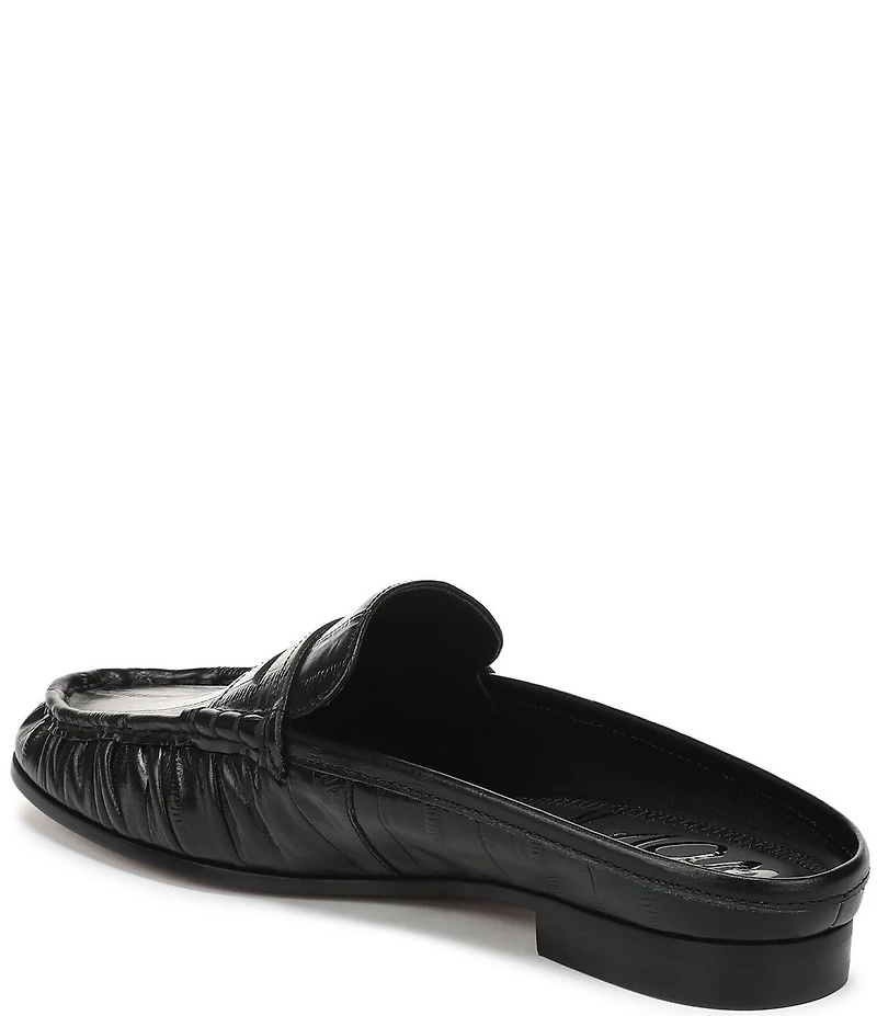 Sam Edelman Louella Eel Print Leather Penny Loafer Mules