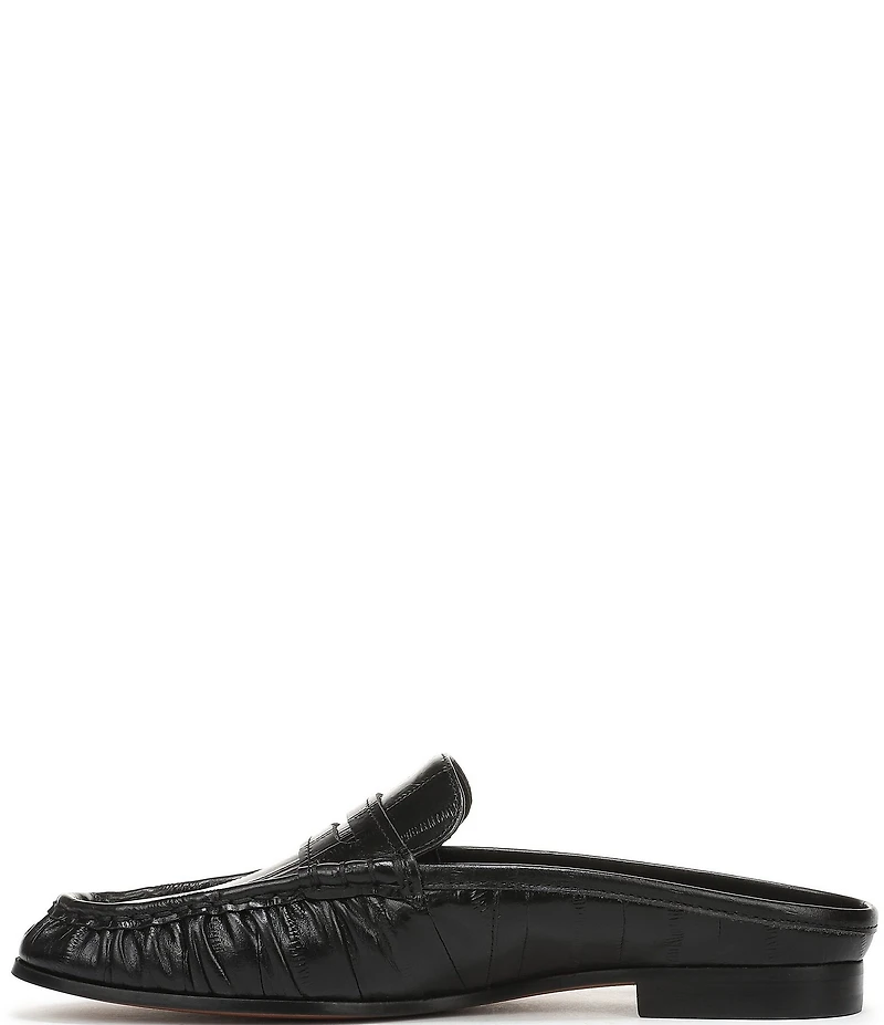 Sam Edelman Louella Eel Print Leather Penny Loafer Mules