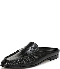 Sam Edelman Louella Eel Print Leather Penny Loafer Mules
