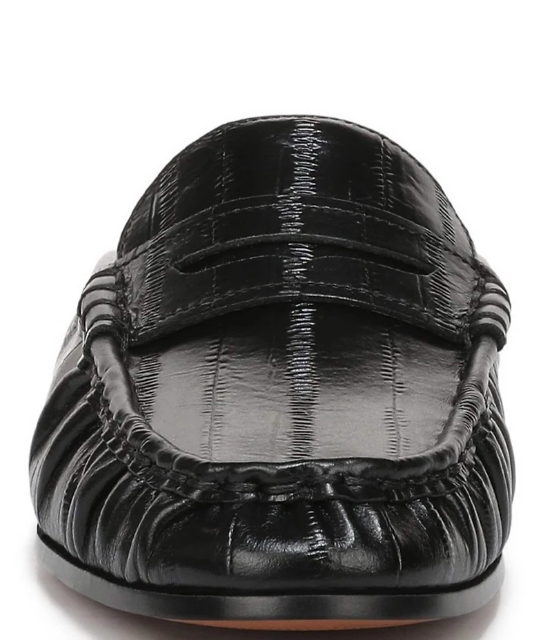 Sam Edelman Louella Eel Print Leather Penny Loafer Mules