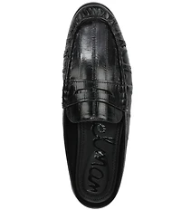 Sam Edelman Louella Eel Print Leather Penny Loafer Mules