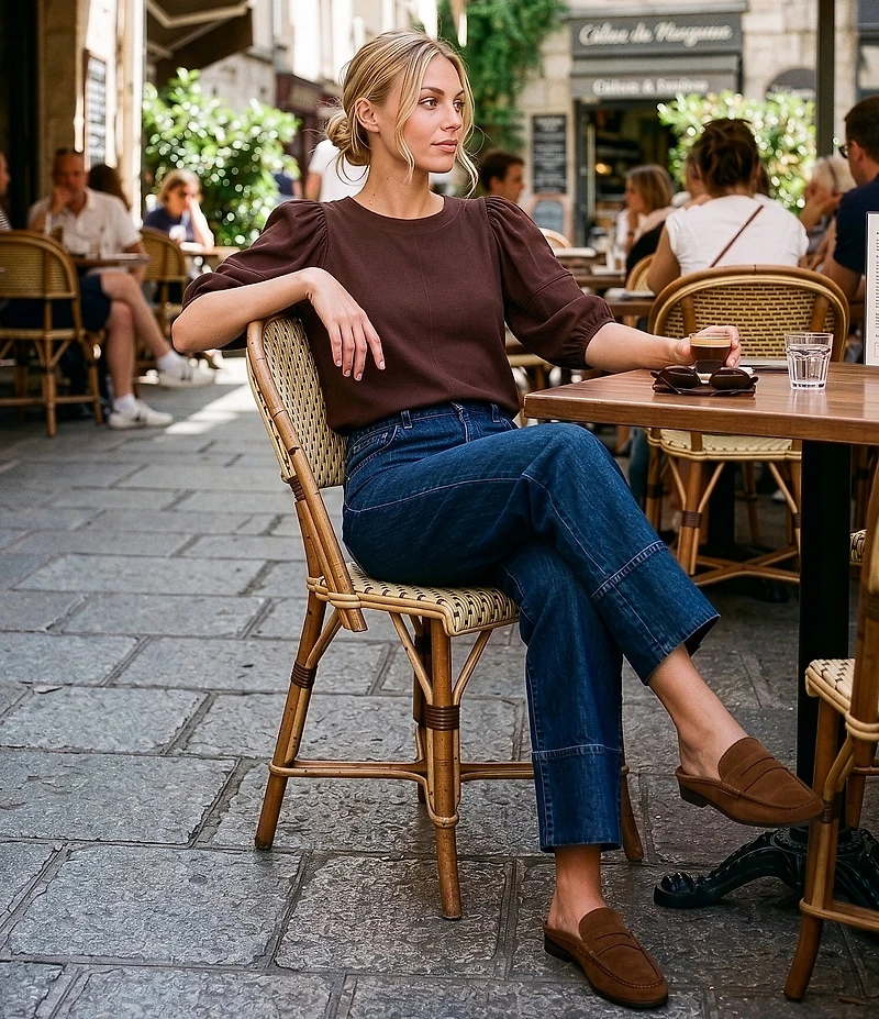 Sam Edelman Louella Suede Penny Loafer Mules