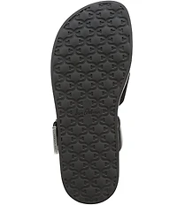 Sam Edelman Lucy Suede and Leather Criss Cross Buckle Hardware Slide Sandals